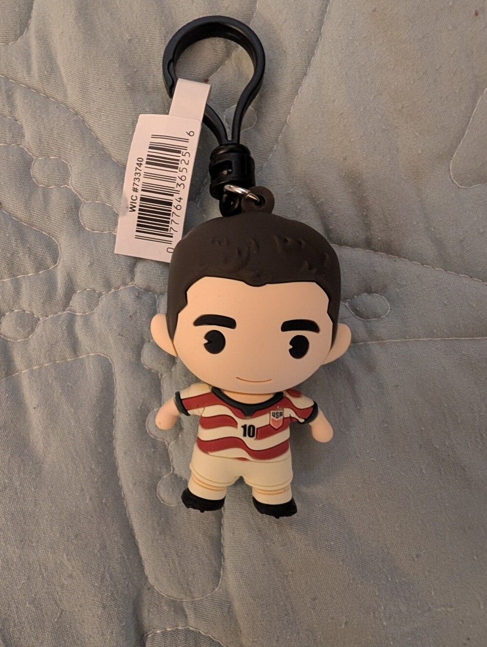 Christian Pulisic #10 USMNT Soccer Team 3D Bag Clip Collectible Keychain
